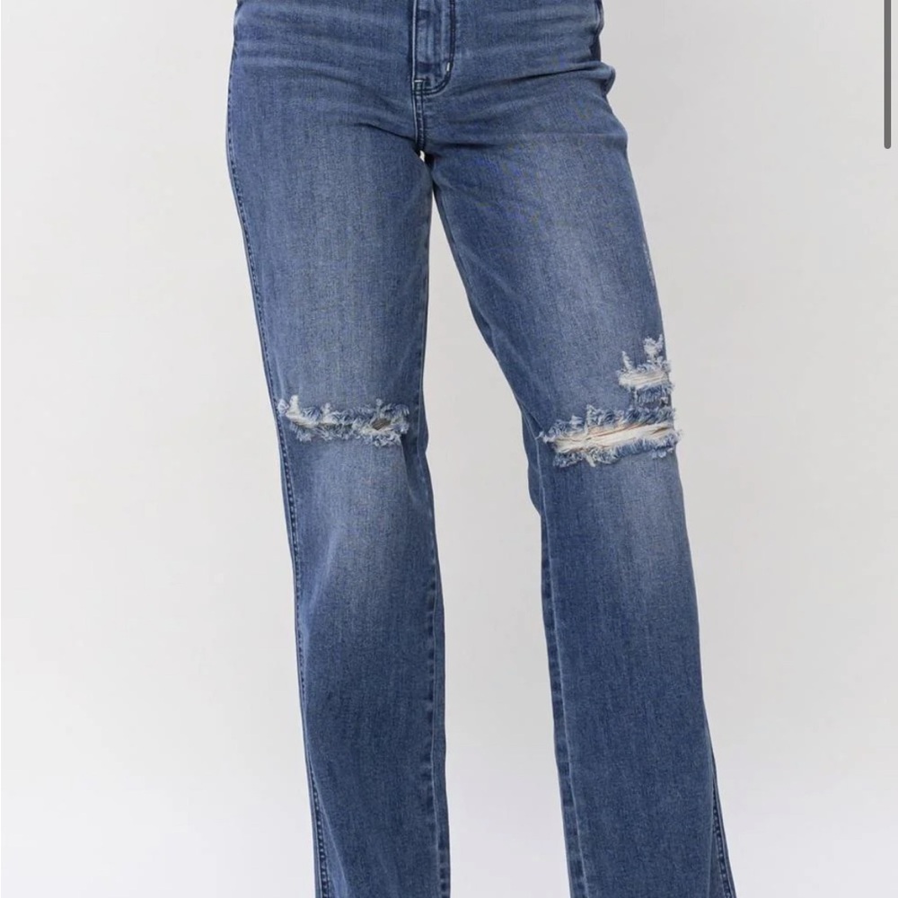 Judy Blue Straight Leg Distressed Jeans